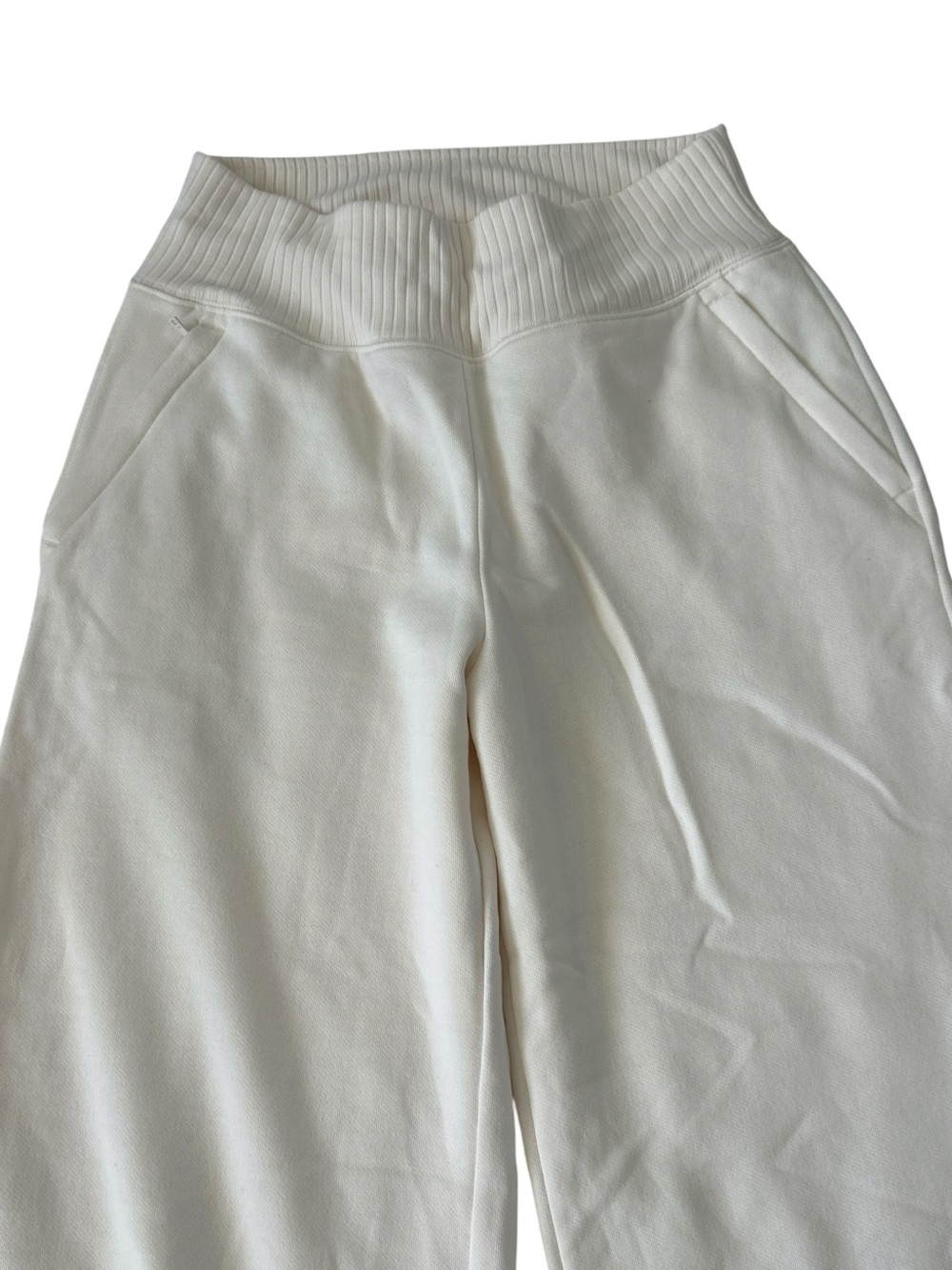 Alo Yoga Serenity Wide Leg Sweatpant in Ivory - Picture 7 of 16